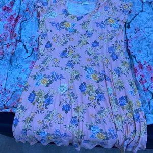 Soft flower dress, size 1x!